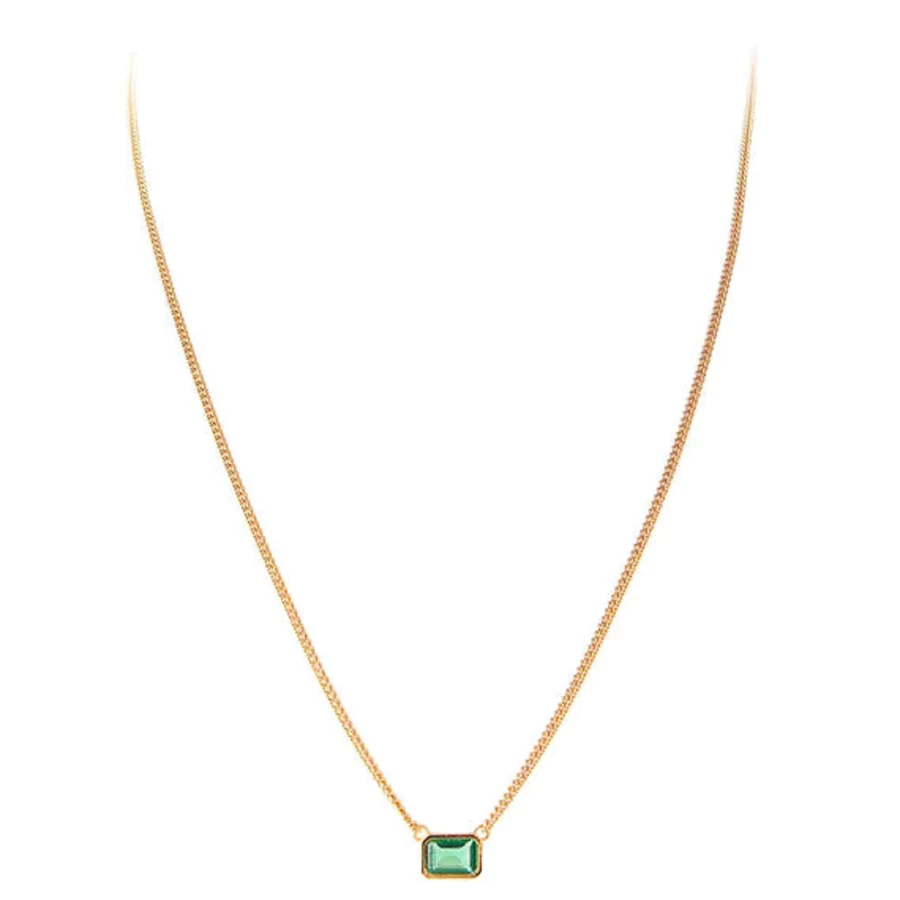 Clearance Fairley Emerald Crystal Deco Necklace | Fairley