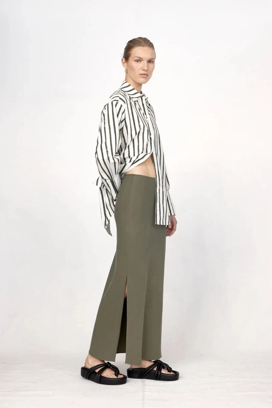 Hot Foemina Luna Skirt, Earthy Green | Foemina