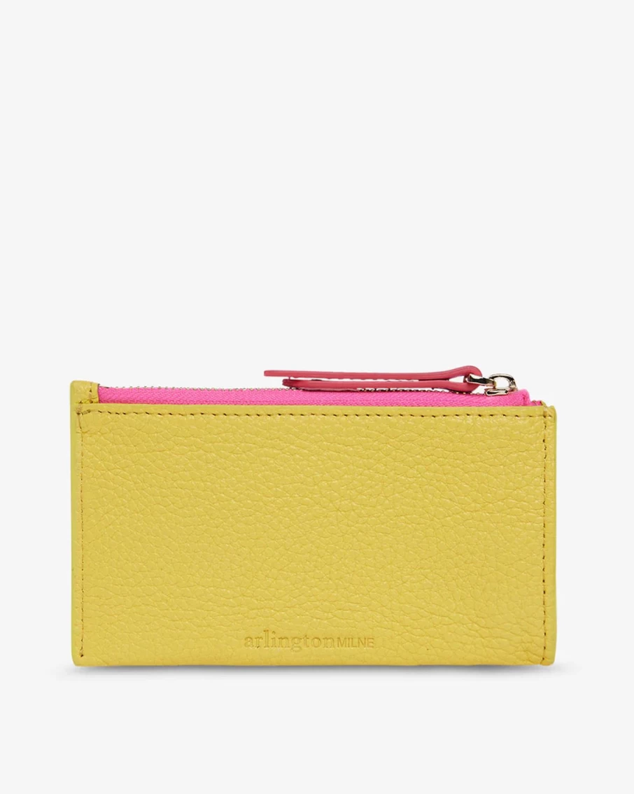 Online Arlington Milne Compact Wallet, Yellow | Arlington Milne