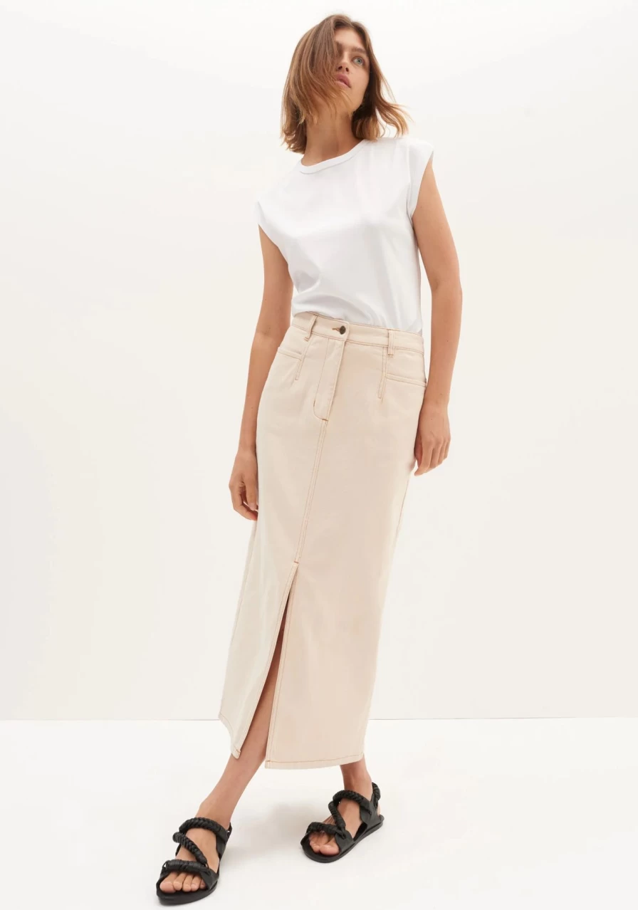 New Morrison Blanca Denim Skirt, Ecru | Morrison