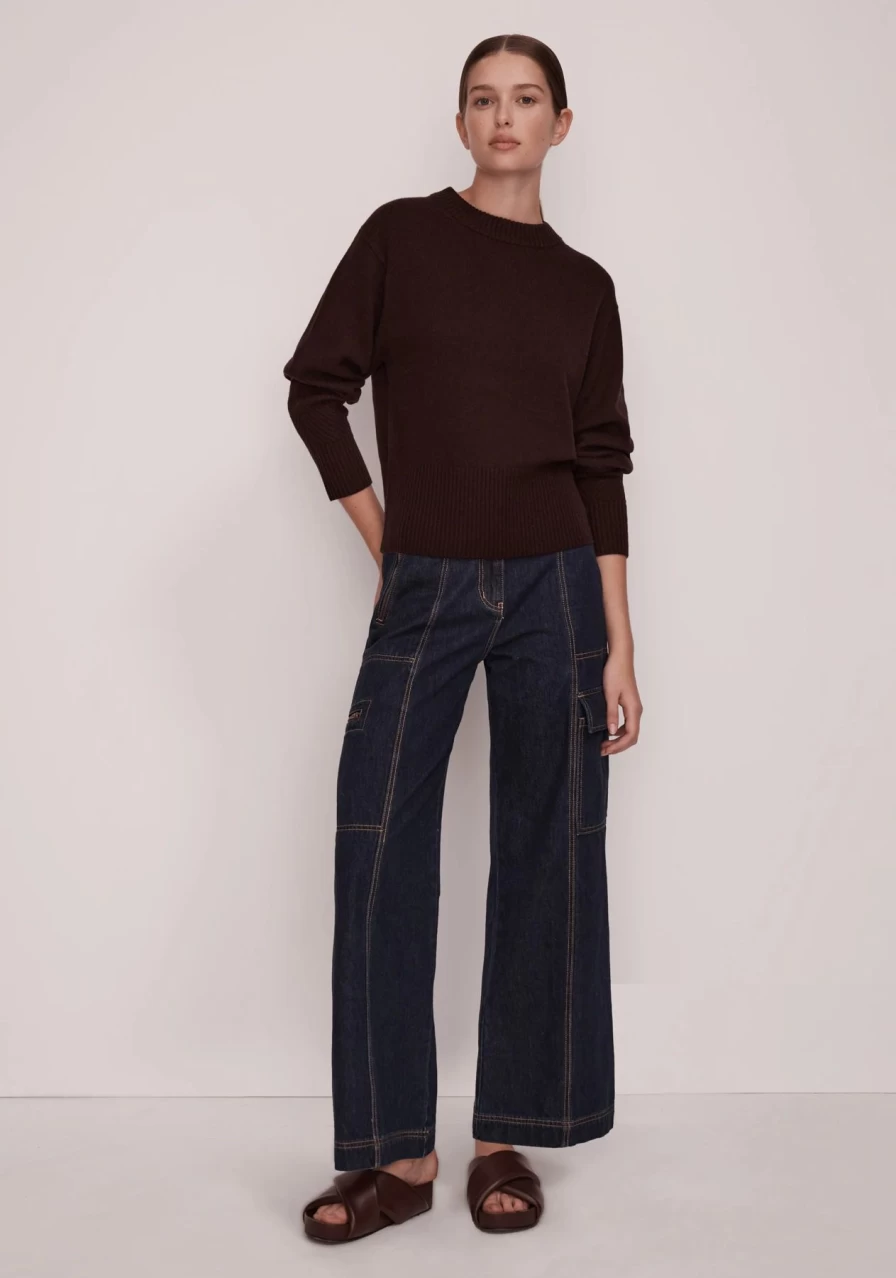 New Morrison Oliver Merino Pullover, Chocolate | Morrison