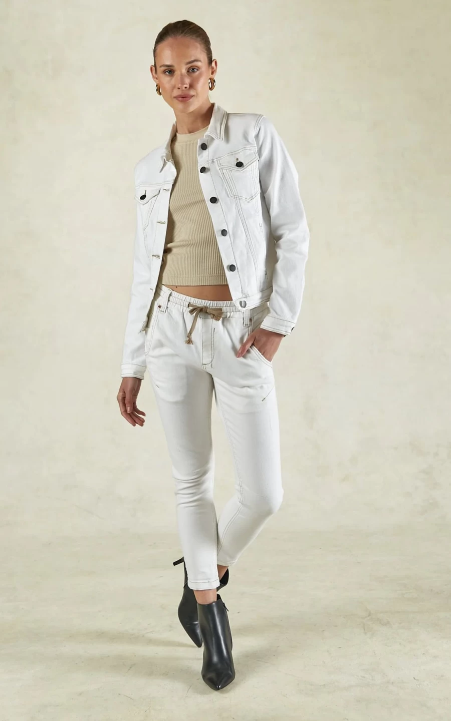 Hot Dricoper Active Denim Jean, White | Dricoper