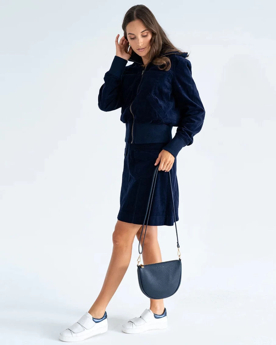 Best Elms & King La Palma Cross Body Bag, French Navy | Elms & King