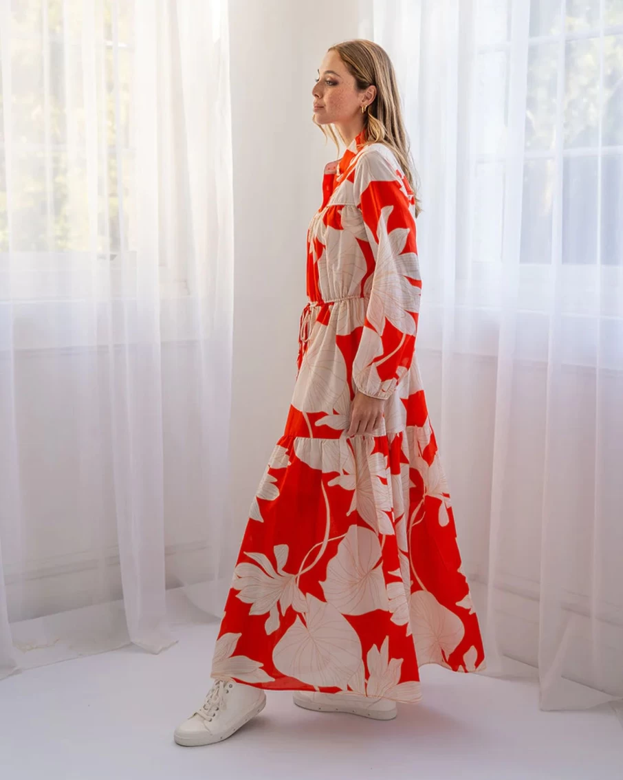 Best Arlington Milne Natalia Maxi Dress, Tangerine Fern | Arlington Milne
