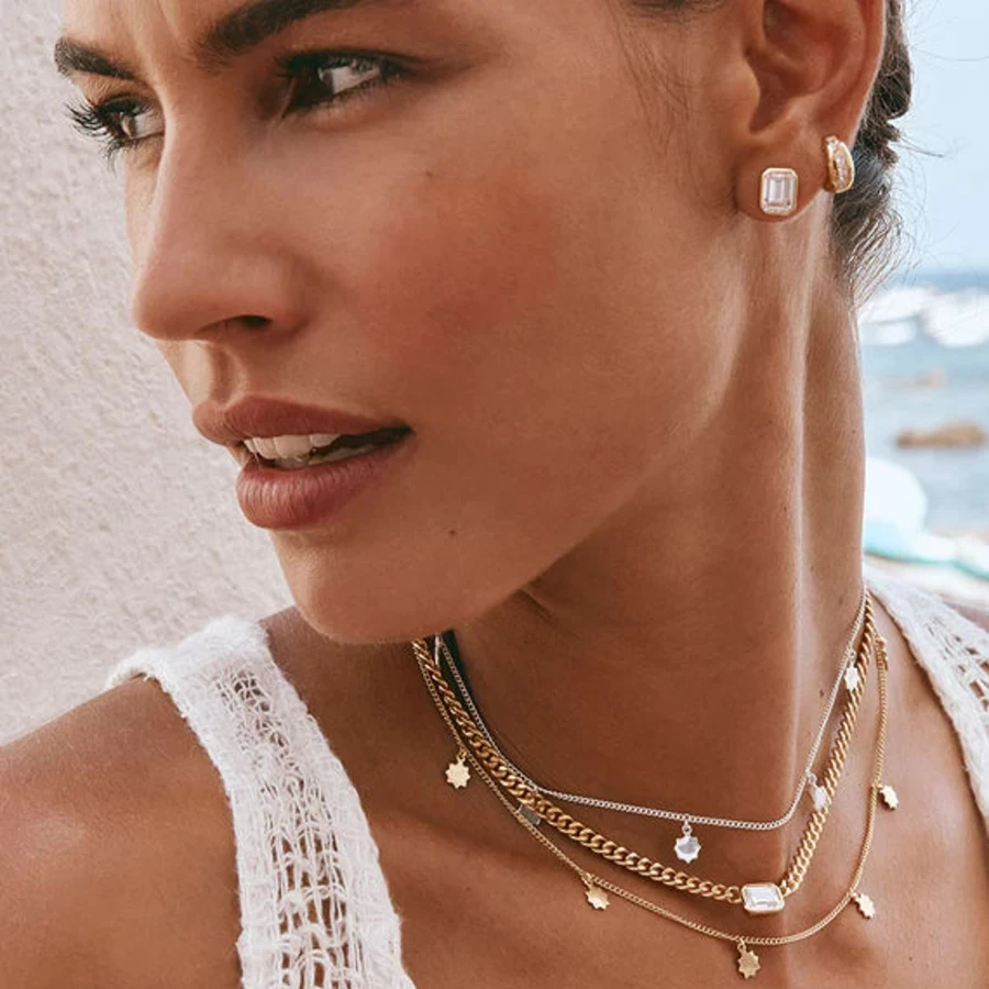 Hot Fairley White Crystal Cocktail Studs | Fairley