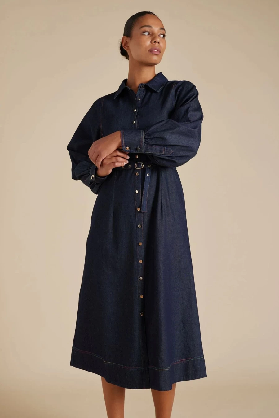 Wholesale Alessandra Rainbow Denim Tess Dress | Alessandra