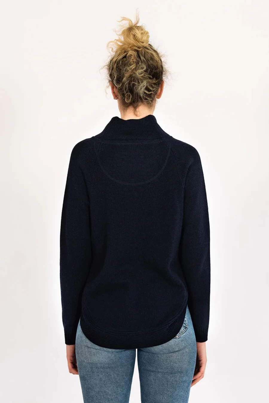 Wholesale Bow & Arrow Navy Funnel Neck Knit | Bow & Arrow