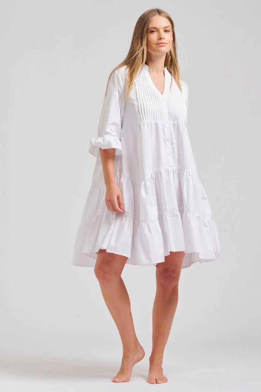 Hot Shirty Sindy Dress, White | Shirty