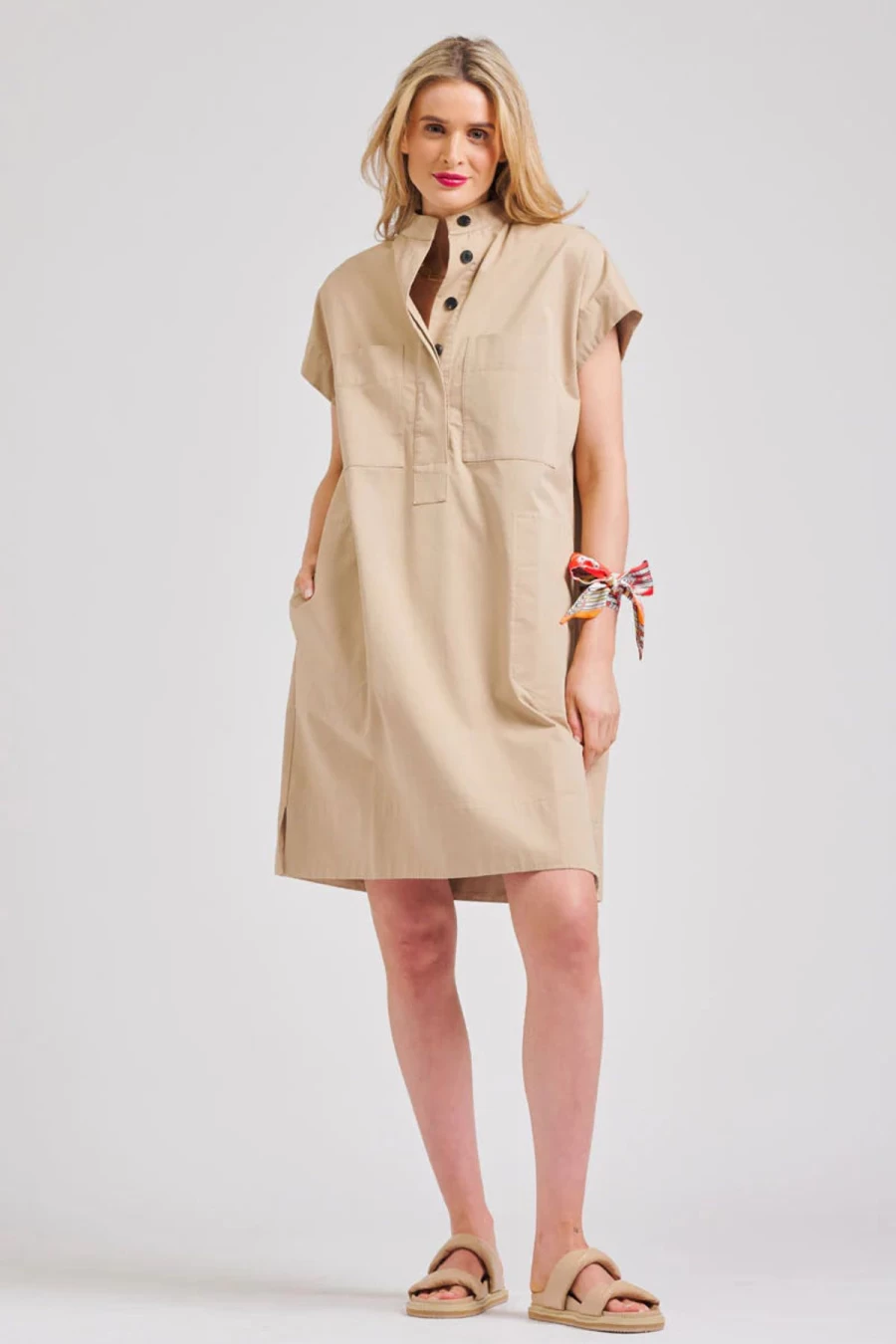 New Shirty Fonda Cargo Dress, Stone | Shirty