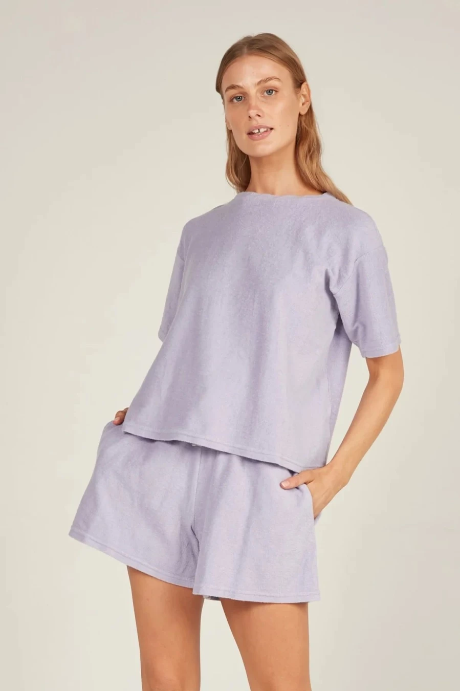 Wholesale Primness Terry Tee, Lilac | Primness