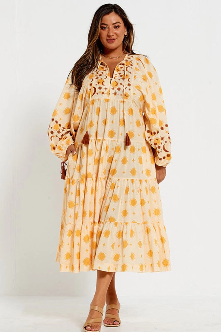 Best Bohemian Traders Boho Maxi Sun + Stars Dress | Bohemian Traders