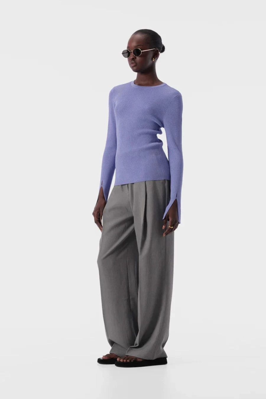 Clearance Elka Collective Lilli Knit Top, Lilac | Elka Collective