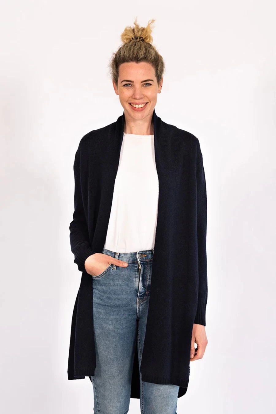 Online Bow & Arrow Navy Cable Cardigan | Bow & Arrow