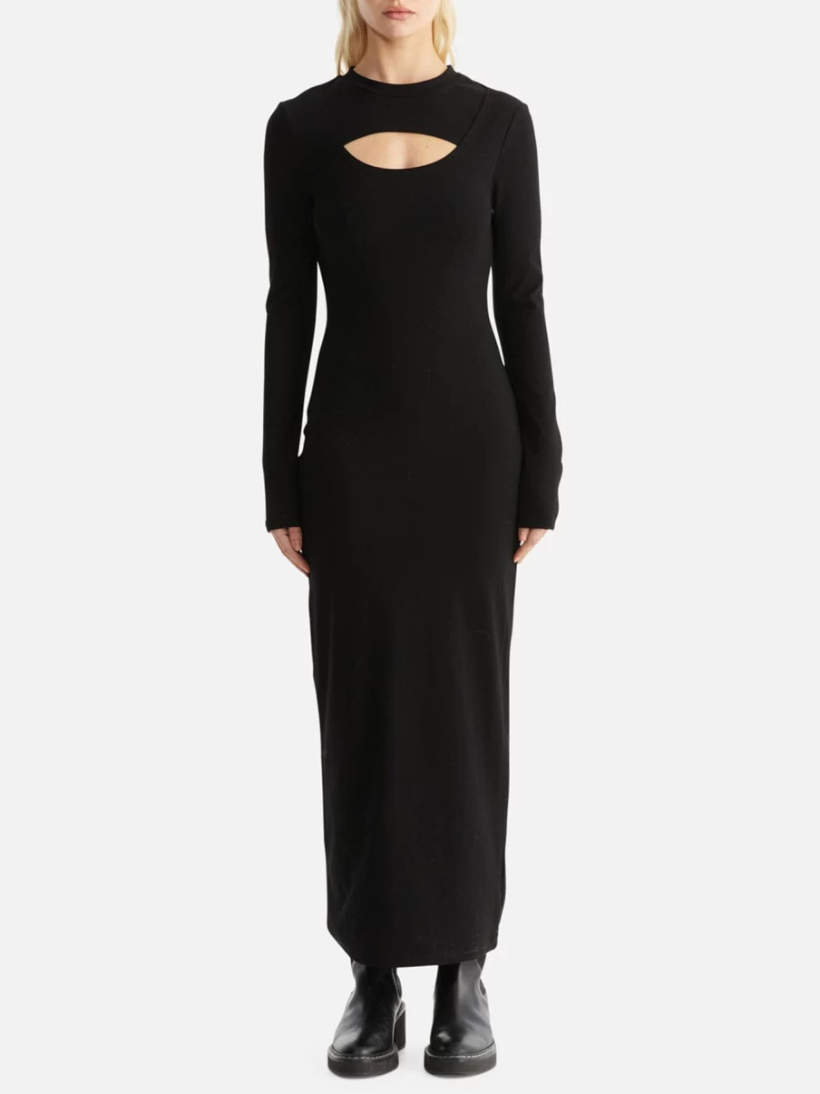 Online Ena Pelly Remi Ribbed Dress, Black | Ena Pelly