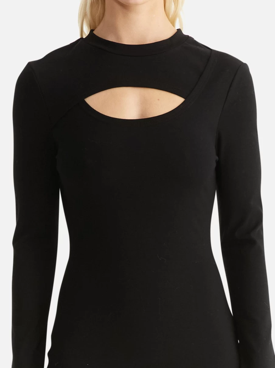 Online Ena Pelly Remi Ribbed Dress, Black | Ena Pelly