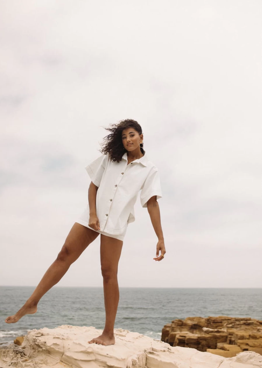 New Girl and The Sun Thalia Denim Top | Girl & The Sun