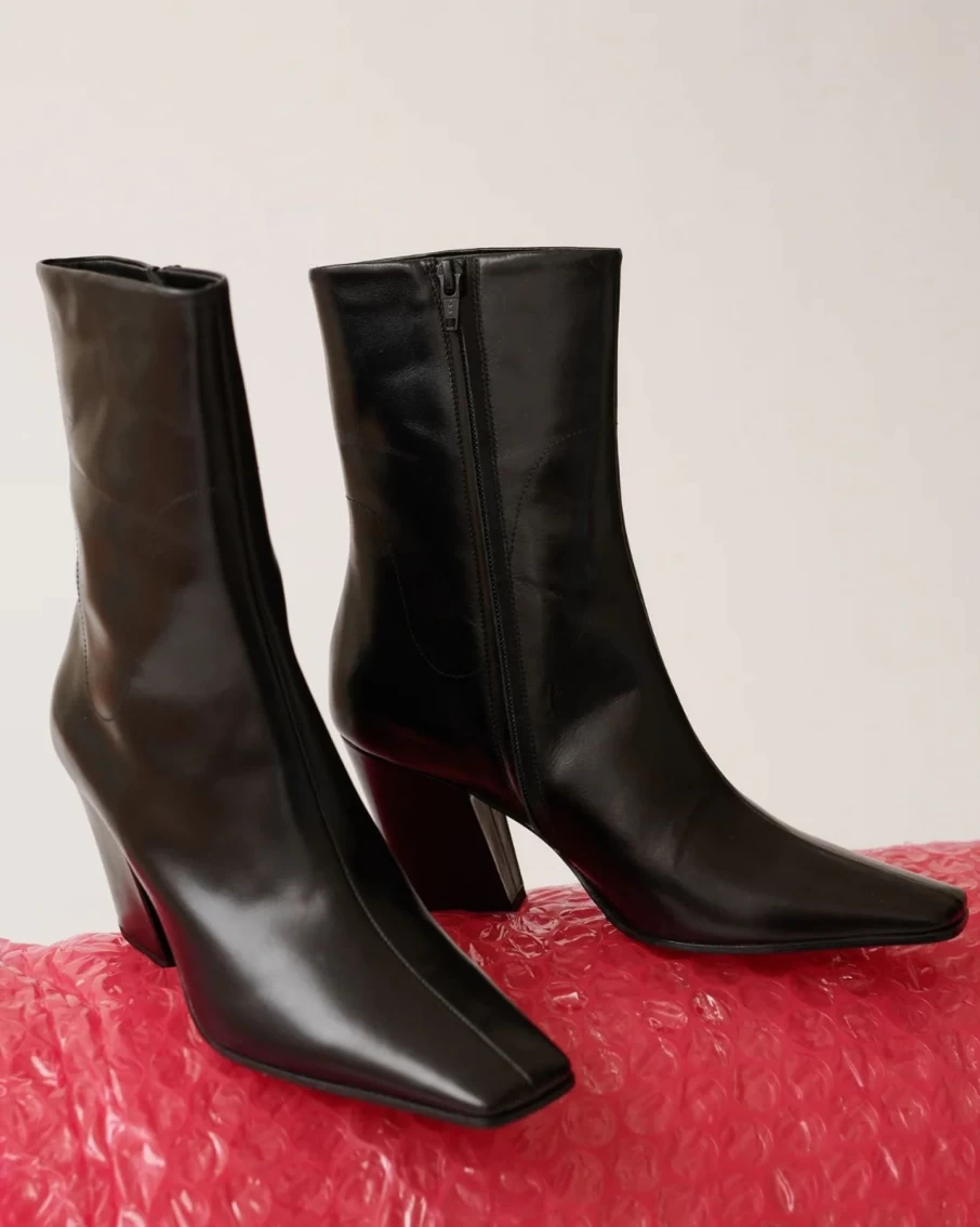 Wholesale DOF Shoes Bianca Boot, Black Leather | Dof