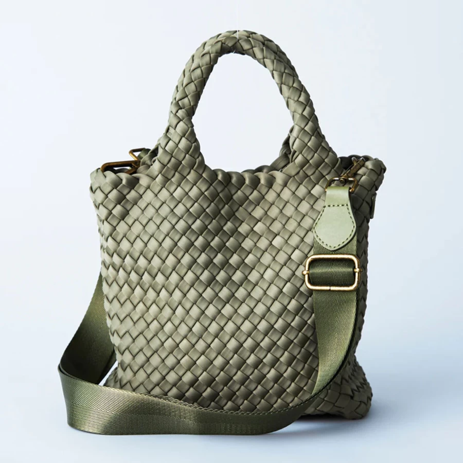 Clearance Plaine Bucket Crossbody Bag, Olive