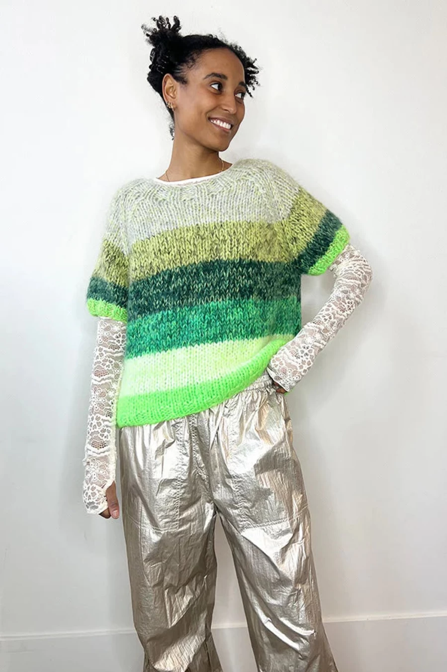 Best Dawn x Dare Estelle Multi Knit, Lime | Dawn X Dare