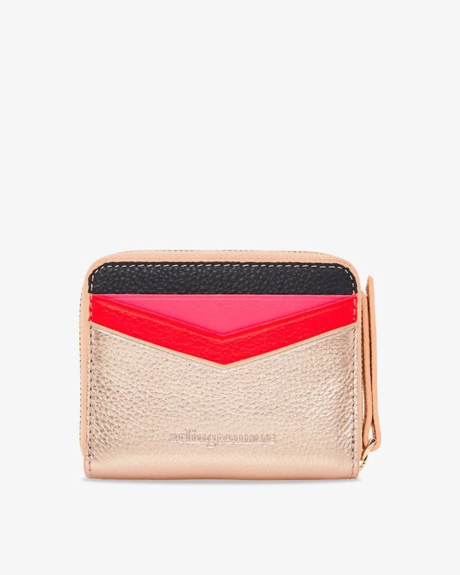 Clearance Arlington Milne Alexis Zip Purse, Rose Gold | Arlington Milne