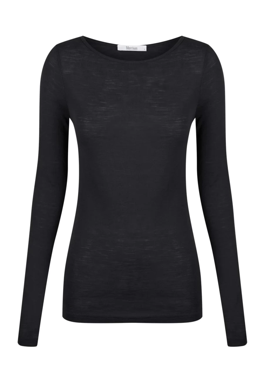 Online Morrison Merino Round Neck, Navy | Morrison