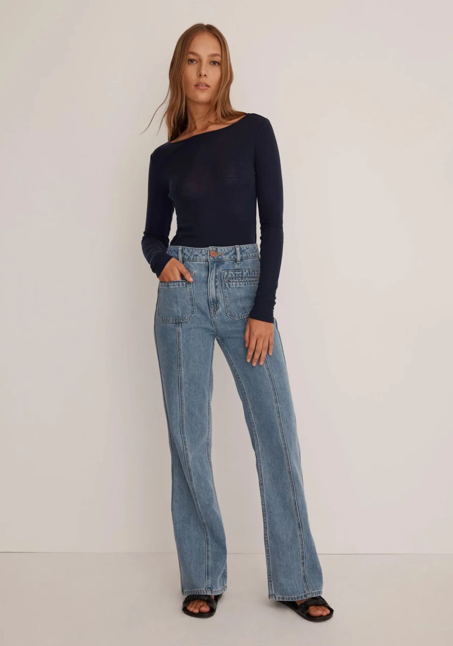 Online Morrison Merino Round Neck, Navy | Morrison