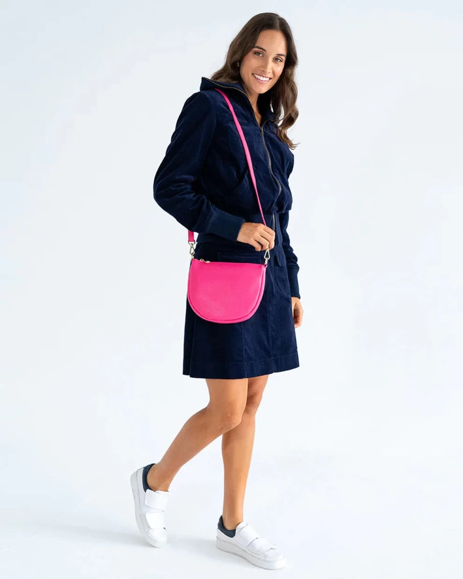 Best Elms & King La Palma Cross Body Bag, Fuchsia | Elms & King