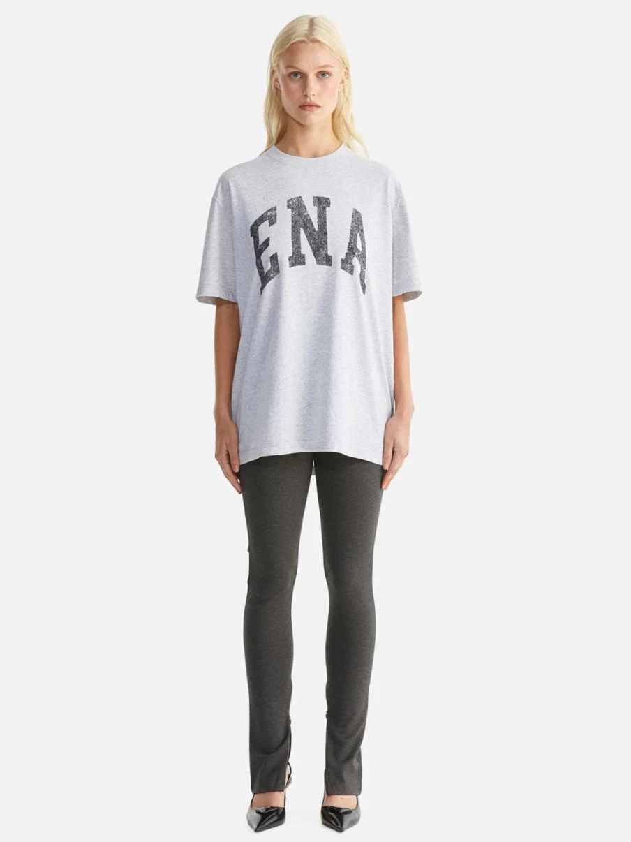 New Ena Pelly Jessie Oversized Tee, Mid Grey Marle| Ena Pelly