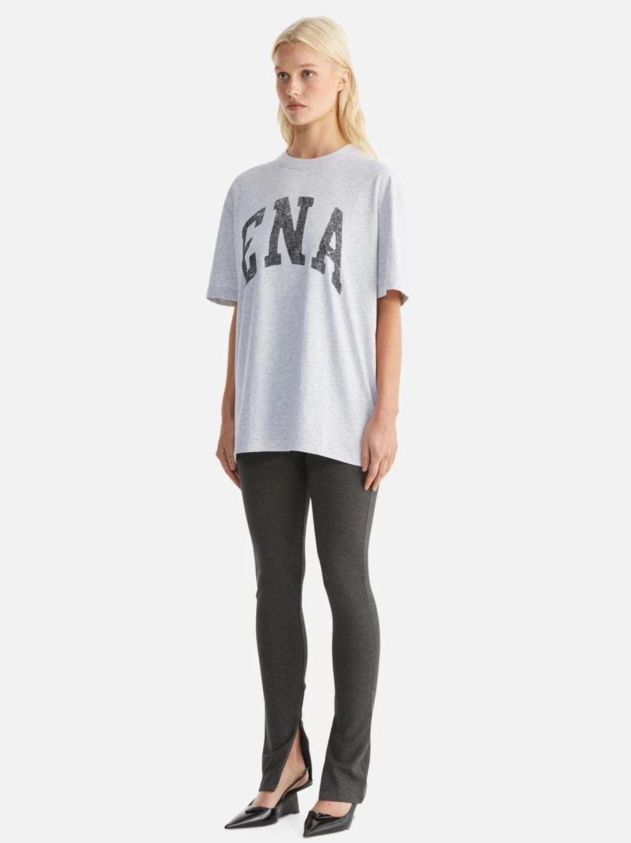 New Ena Pelly Jessie Oversized Tee, Mid Grey Marle| Ena Pelly