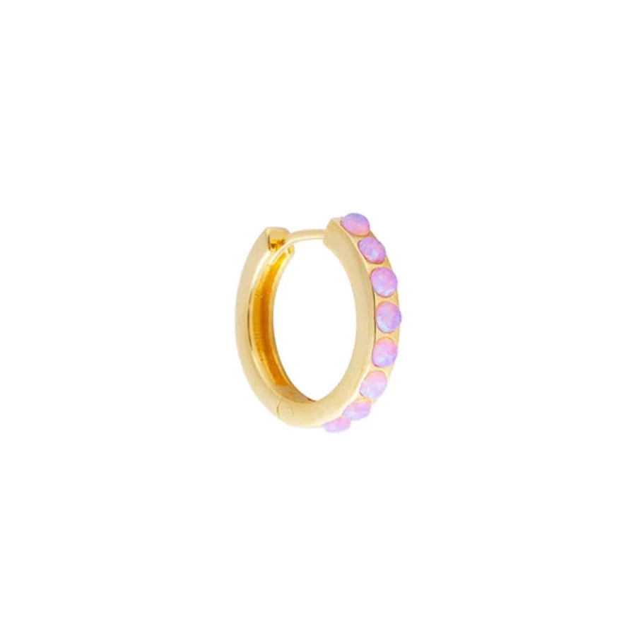 Clearance Fairley Pink Opal Crystal Midi Huggies | Fairley