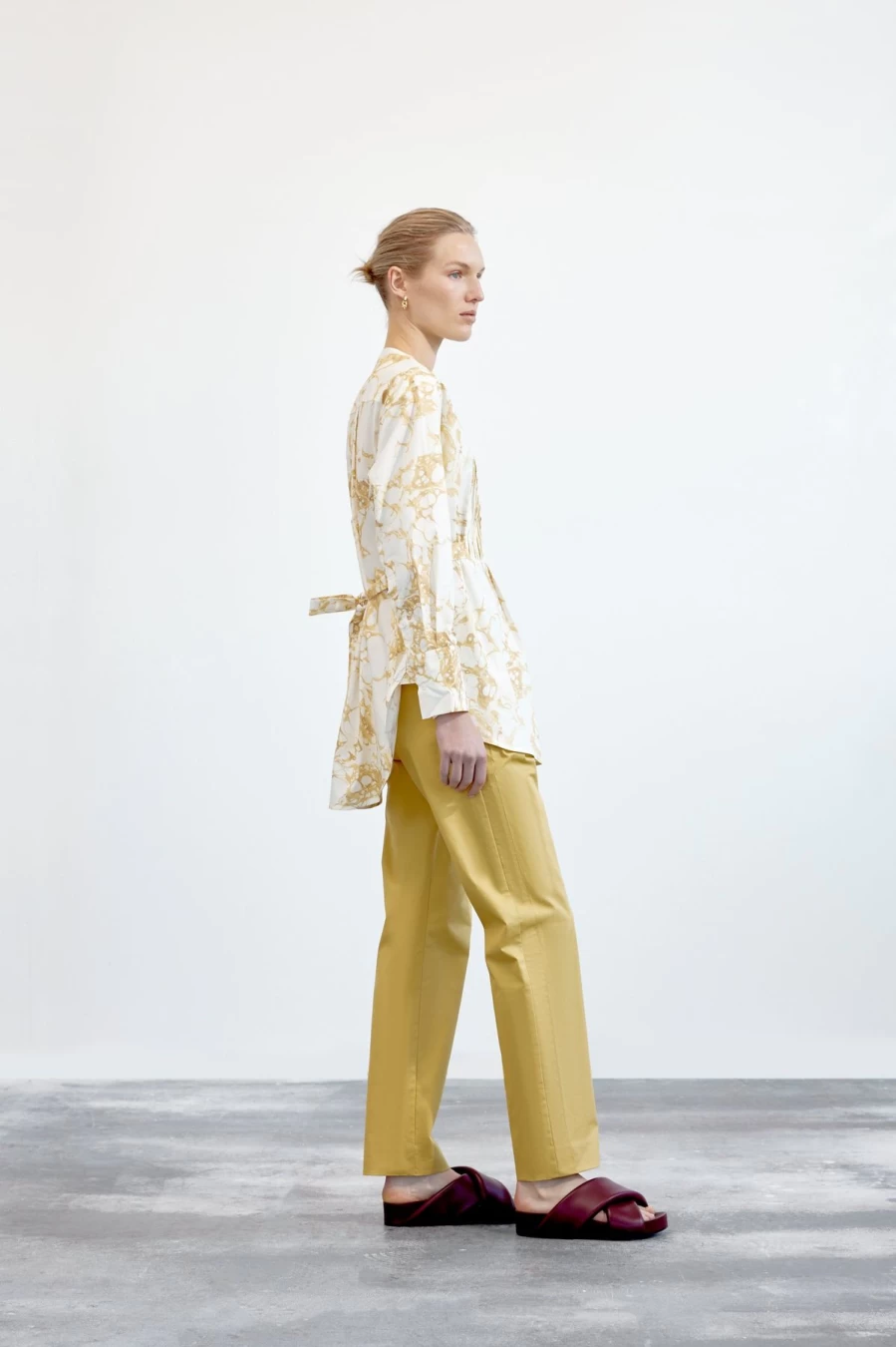 New Foemina Becca Shirt, Cellular Print Gold | Foemina