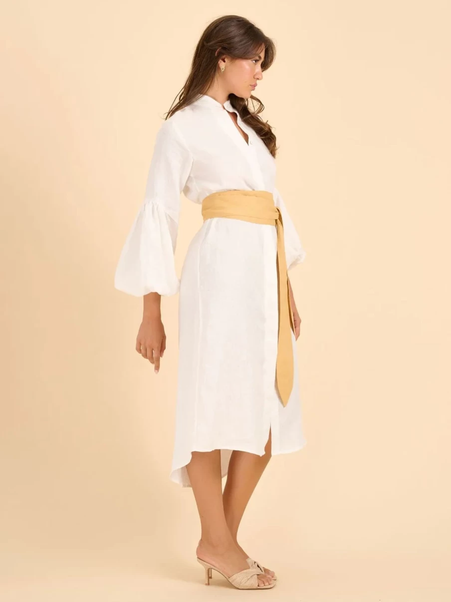 New State Of Embrace Bell Shirt Dress, Ivory | State Of Embrace