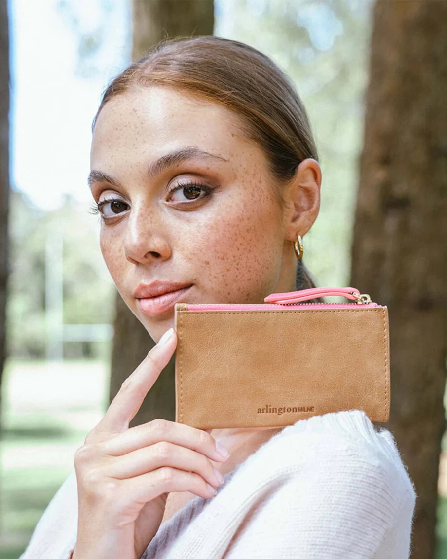 New Arlington Milne Compact Wallet, Vintage Tan | Arlington Milne