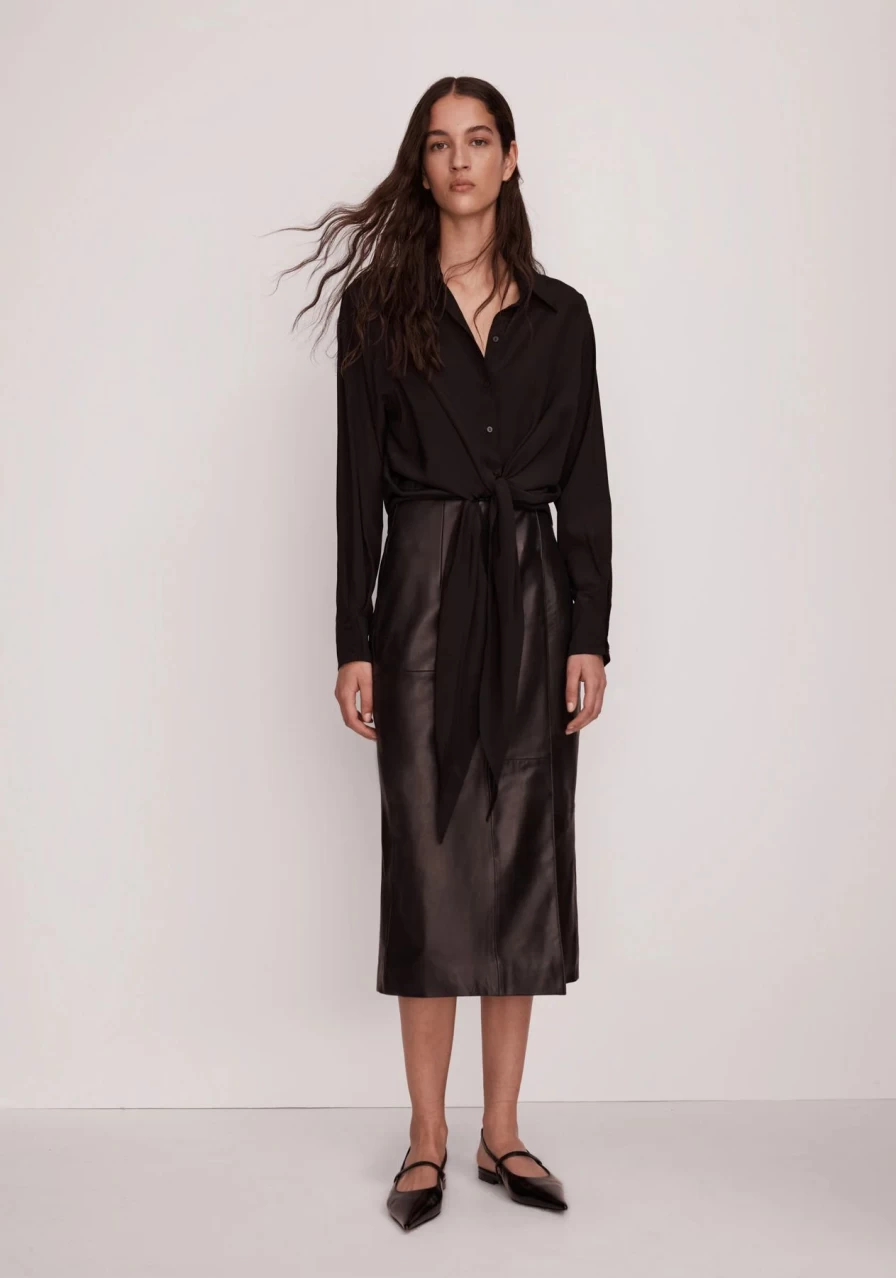 Hot Morrison Whilomena Silk Wrap Shirt, Black | Morrison