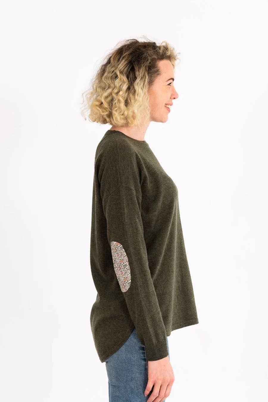 Online Bow & Arrow Khaki Swing Jumper With Katie & Millie Liberty Patches | Bow & Arrow