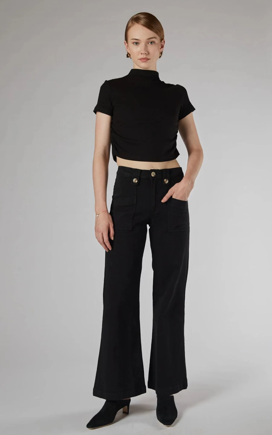 Online Dricoper Piper Wide Leg Trouser, Black | Dricoper