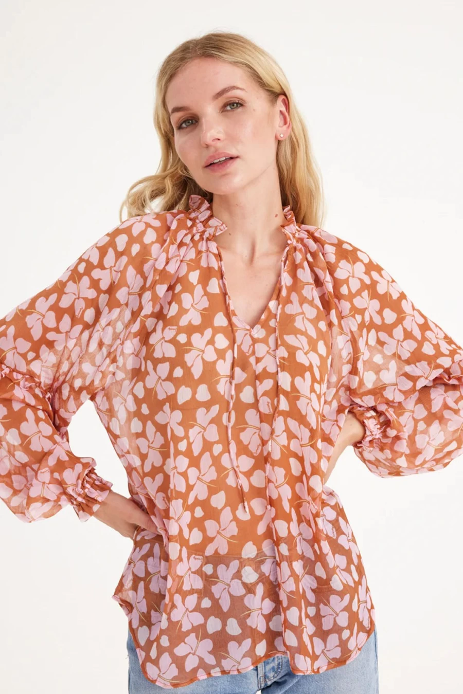 Hot Summery Copenhagen Baina Blouse, Mocha Bisque | Summery Copenhagen