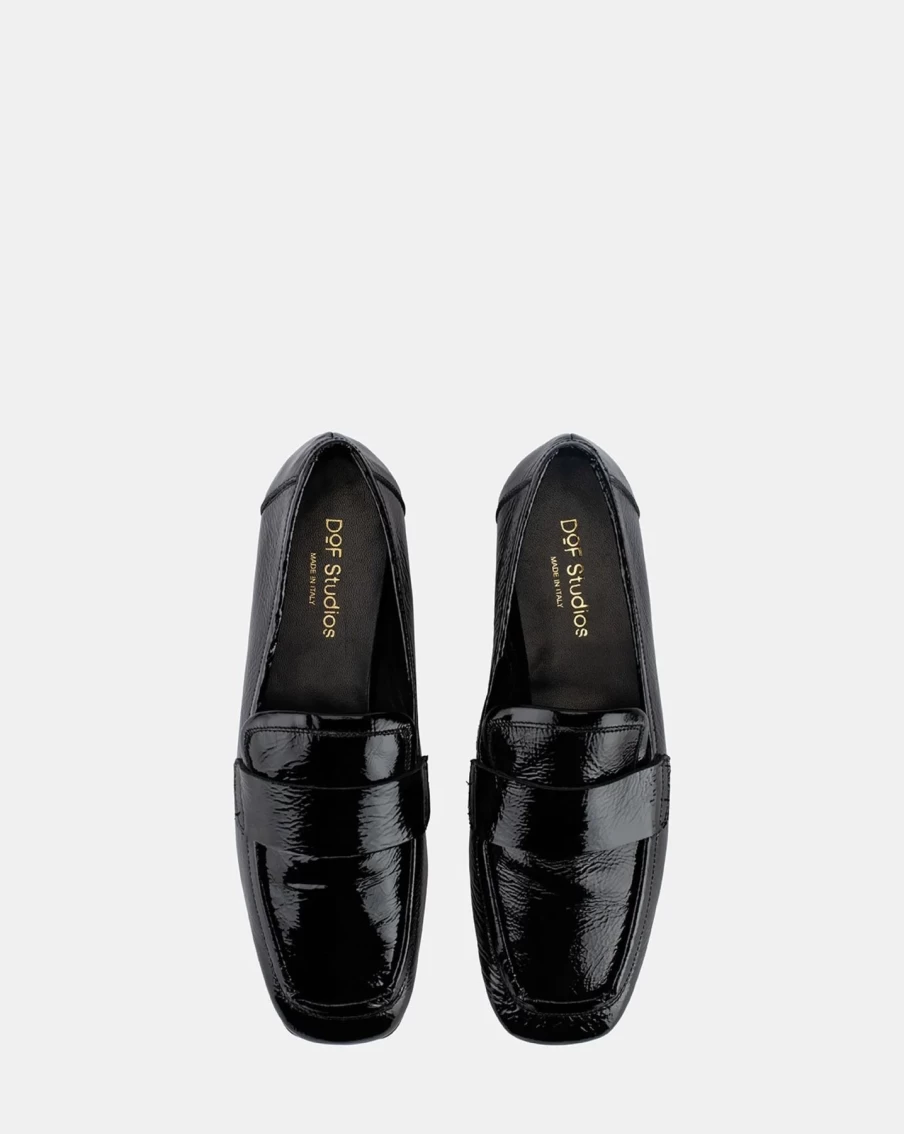 Clearance DOF Shoes Emilia Loafer, Nero Soft Patent | Dof