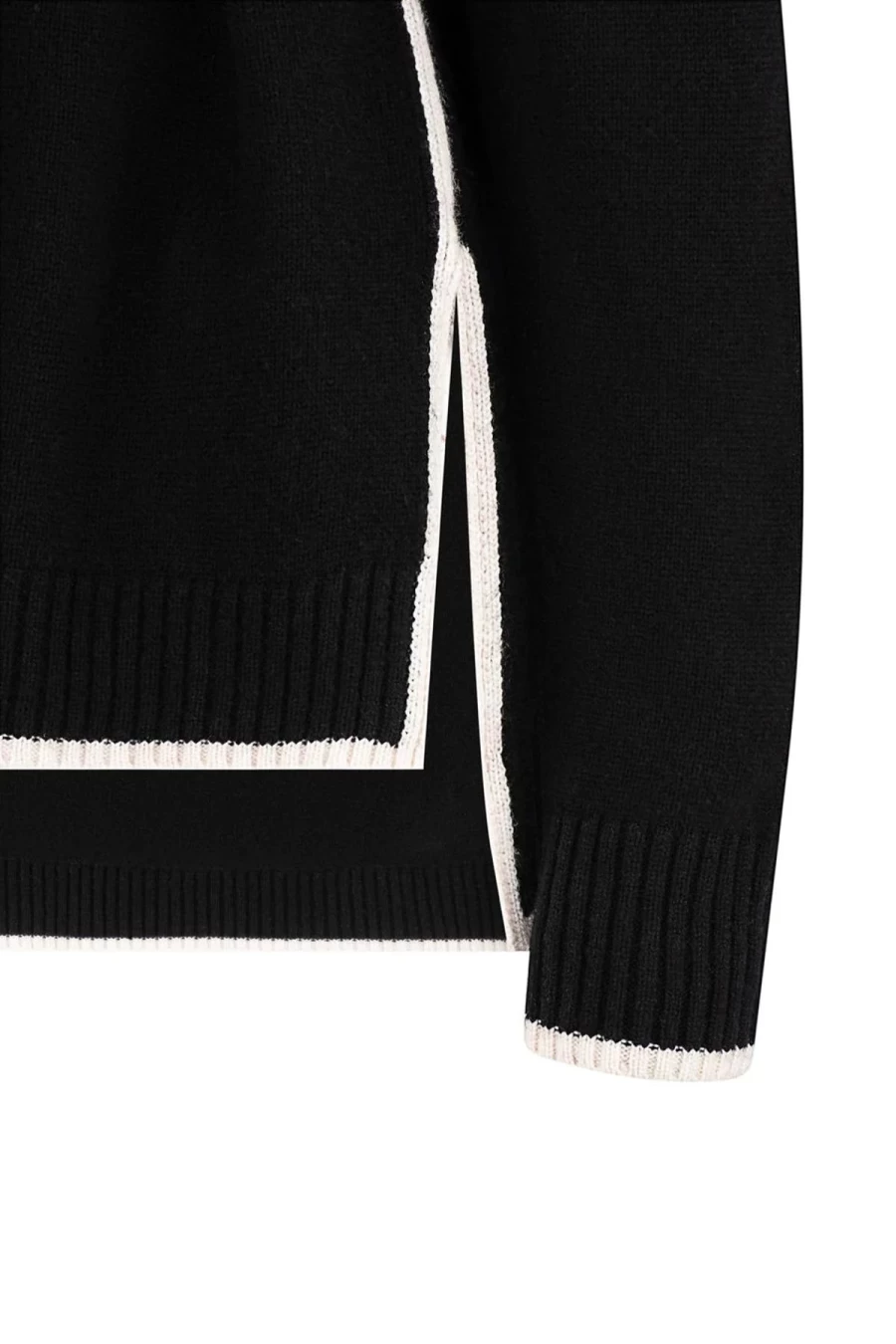 Hot Caravan & Co Cashmere Blend Roll Neck Jumper, Back And Alabaster | Caravan & Co