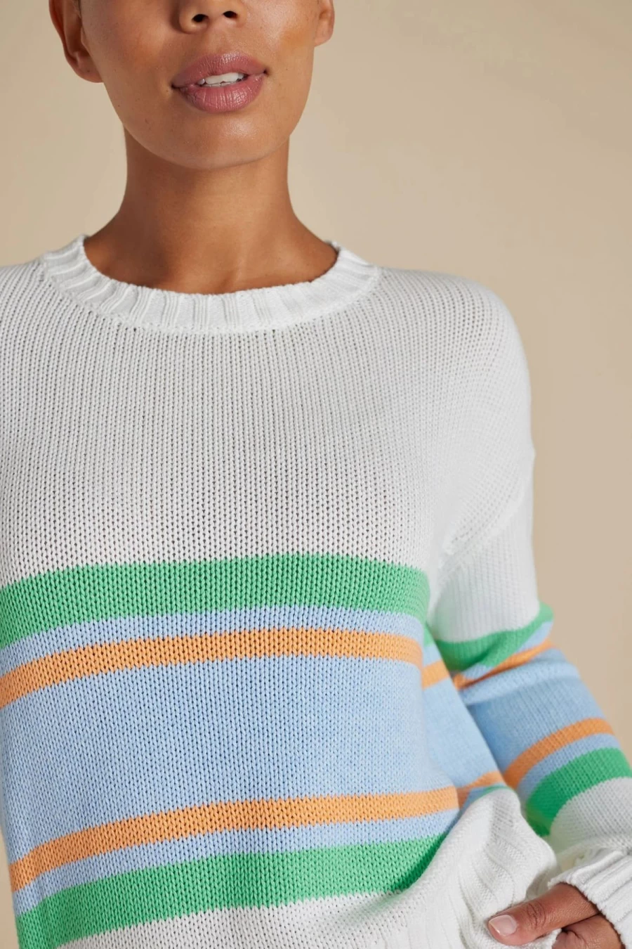 Wholesale Alessandra Trish Cotton Sweater, White | Alessandra