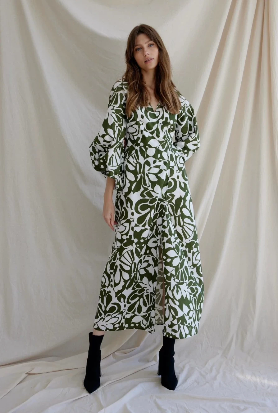 Clearance Kinney Ines Wrap Dress | Kinney