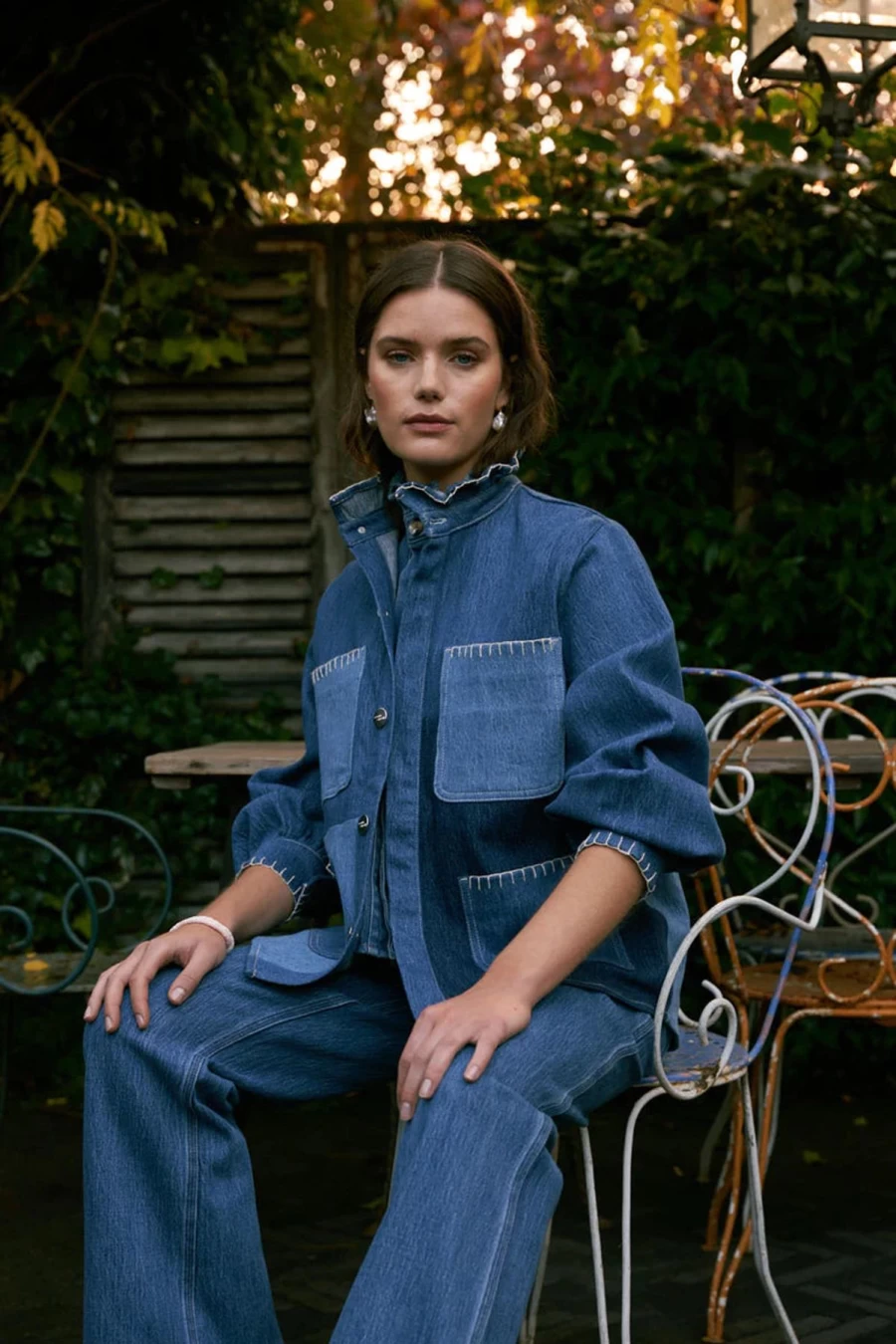 Wholesale Seventy + Mochi Pablo Jacket, Patched Denim | Seventy + Mochi