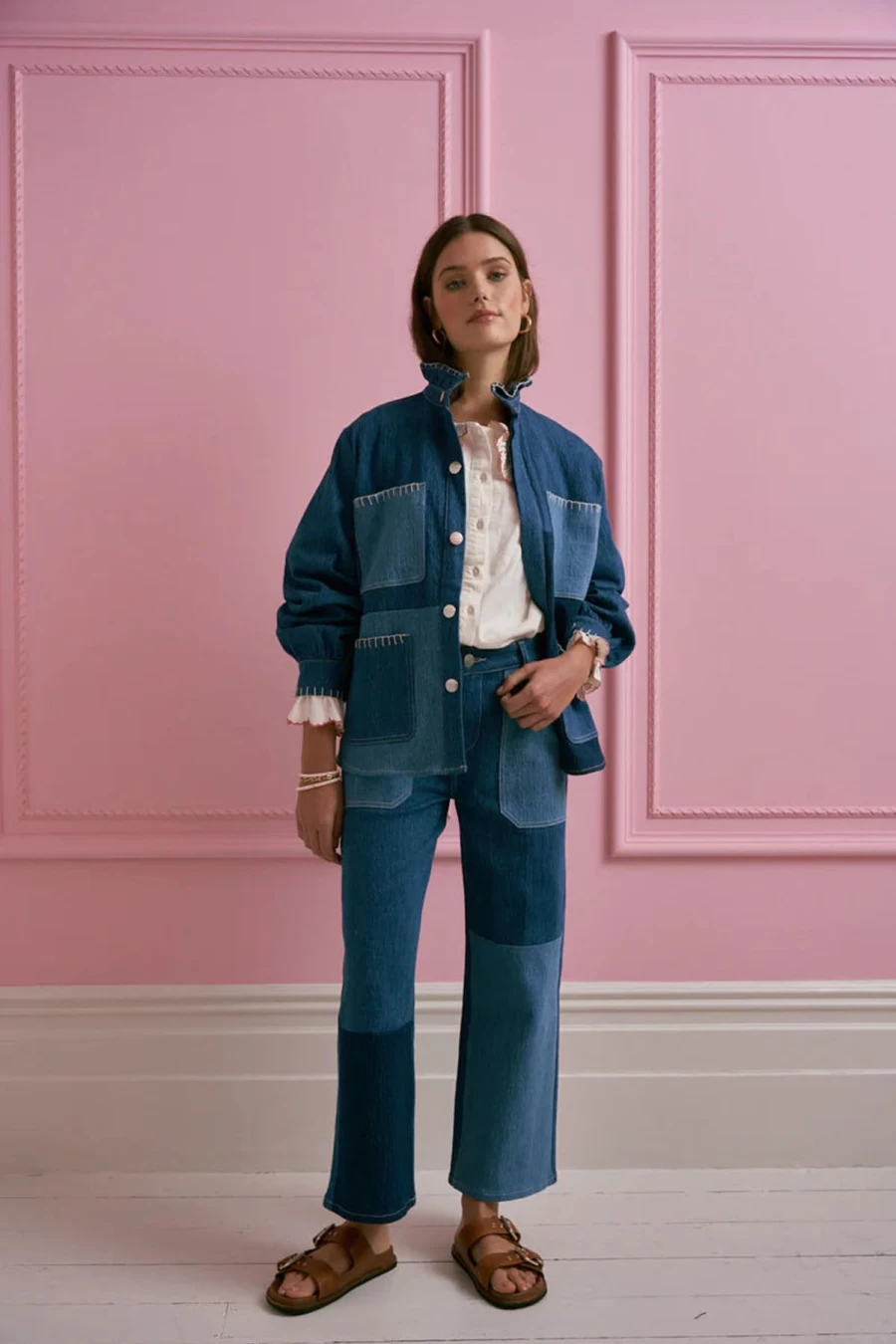 Wholesale Seventy + Mochi Pablo Jacket, Patched Denim | Seventy + Mochi