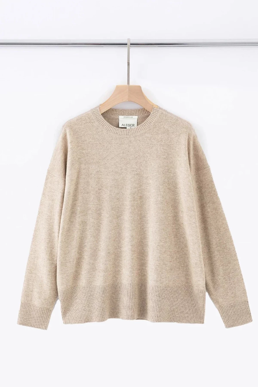 Clearance Aleger N.20 Cashmere Wool Blend Oversize Crew | Aleger