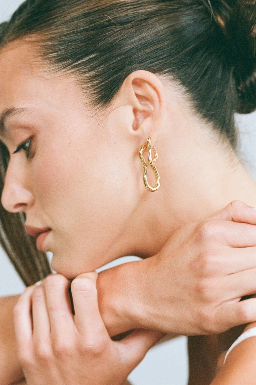 Clearance Porter Baby Bones Hoops, Gold | Porter