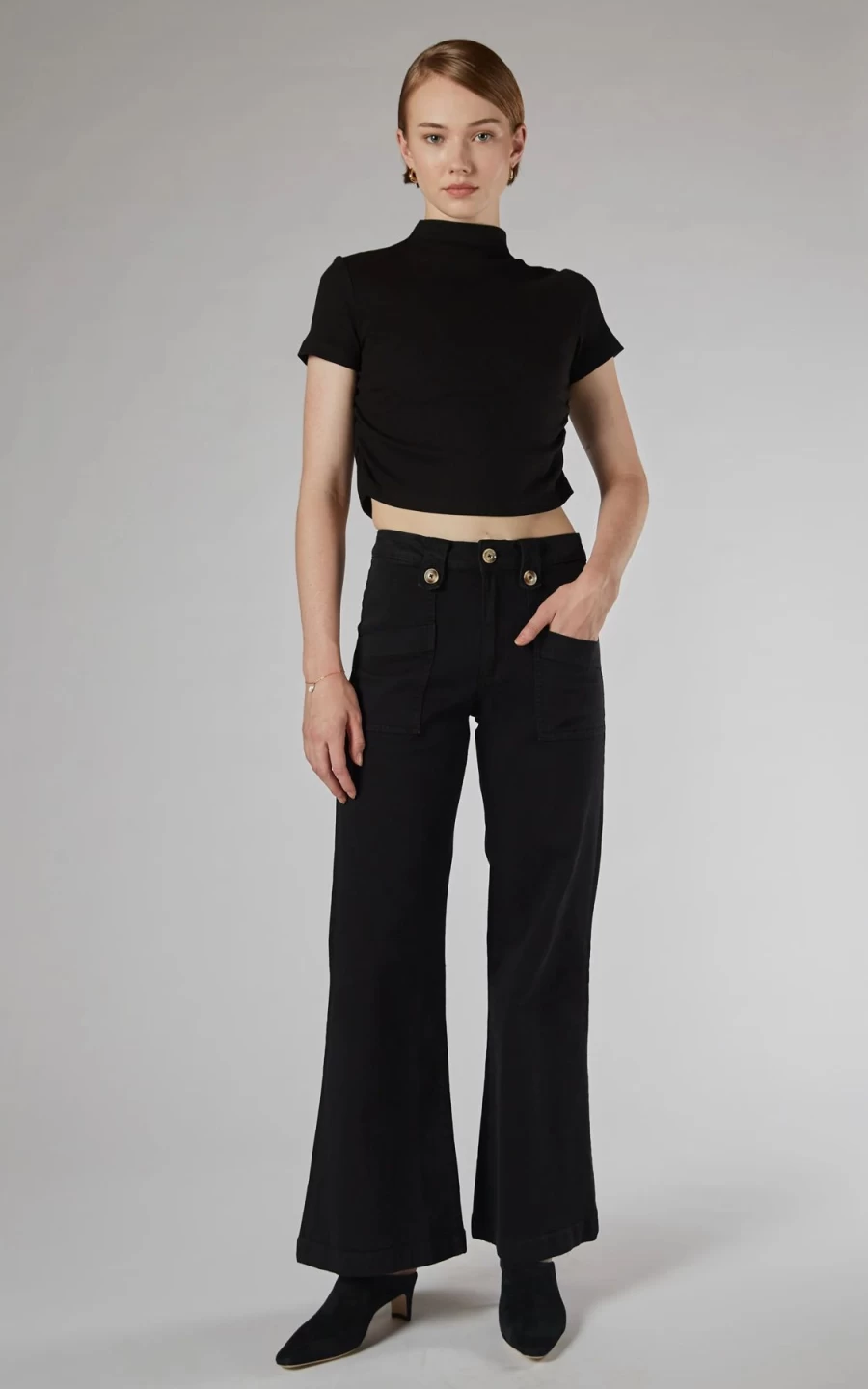 Clearance Dricoper Piper Wide Leg Trouser, Black | Dricoper