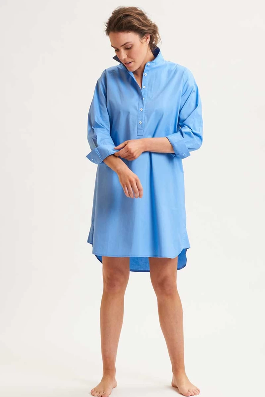 New Shirty The Popover Relaxed Shirtdress - Banker Blue | Shirty