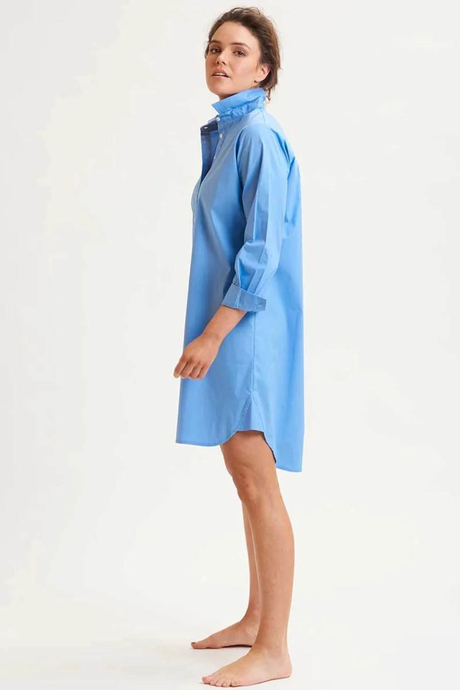 New Shirty The Popover Relaxed Shirtdress - Banker Blue | Shirty