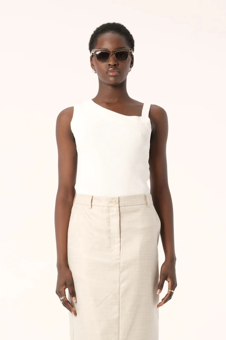 Online Elka Collective Mischa Knit Top, White | Elka Collective