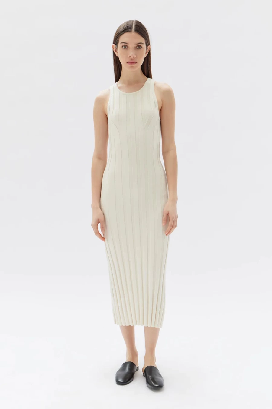 Wholesale Assembly Label Florence Midi Knit Dress, Cream | Assembly Label